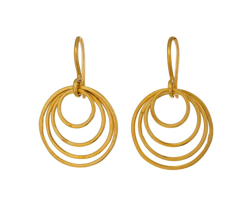 Gold Diamond & 14kt gold drop earrings | Mateo | MATCHES UK